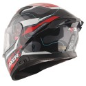 AXOR APEX DYNAMO GLOSS BLACK RED HELMET