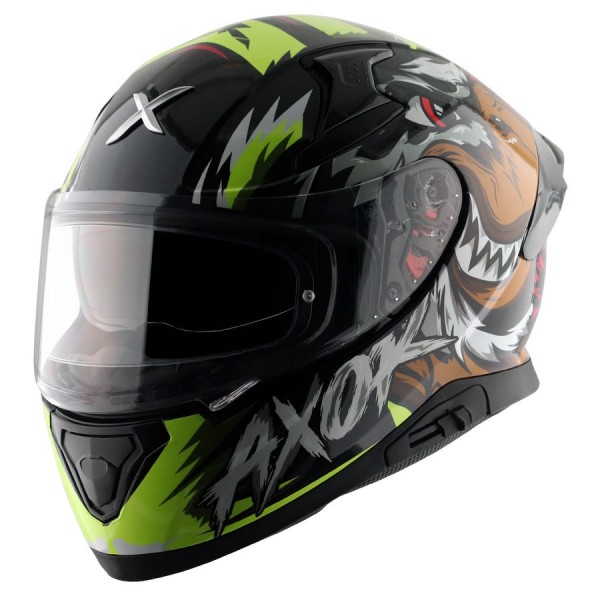 AXOR APEX FALCON GLOSS BLACK NEON YELLOW HELMET