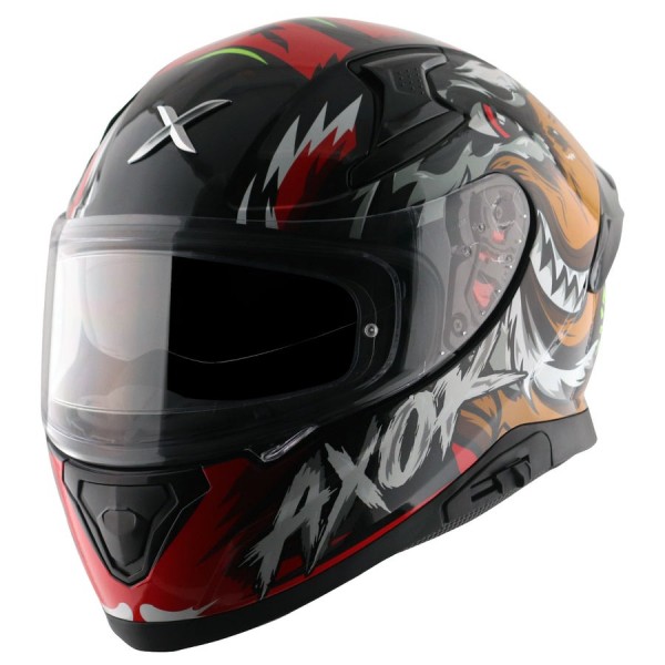 AXOR APEX FALCON GLOSS BLACK RED HELMET