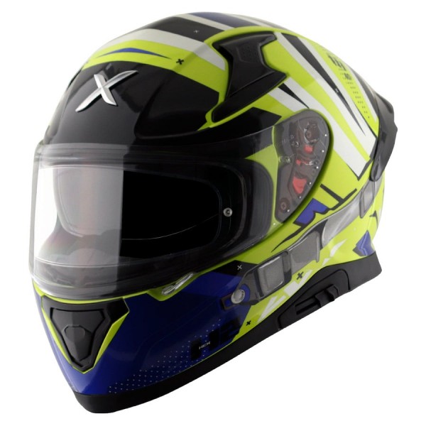 AXOR APEX HEX-2 GLOSS NEON YELLOW BLUE HELMET