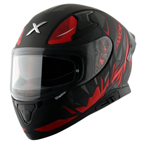 AXOR APEX HUNTER DULL BLACK RED HELMET