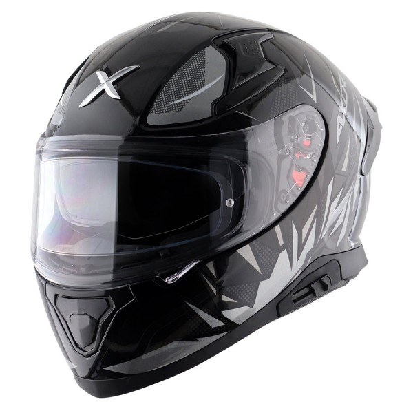 AXOR APEX HUNTER GLOSS BLACK GREY HELMET