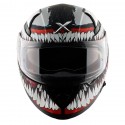 AXOR APEX MARVEL VENOM DULL BLACK RED HELMET