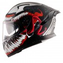 AXOR APEX MARVEL VENOM DULL BLACK RED HELMET