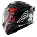 AXOR APEX MARVEL VENOM DULL BLACK RED HELMET