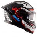 AXOR APEX MARVEL VENOM DULL BLACK RED HELMET