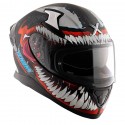 AXOR APEX MARVEL VENOM DULL BLACK RED HELMET