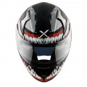 AXOR APEX MARVEL VENOM DULL BLACK RED HELMET