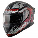 AXOR APEX MARVEL VENOM GLOSS BLACK RED HELMET