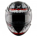 AXOR APEX MARVEL VENOM GLOSS BLACK RED HELMET