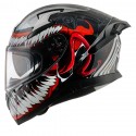 AXOR APEX MARVEL VENOM GLOSS BLACK RED HELMET