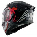 AXOR APEX MARVEL VENOM GLOSS BLACK RED HELMET