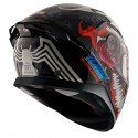 AXOR APEX MARVEL VENOM GLOSS BLACK RED HELMET