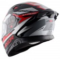 AXOR APEX STREAK GLOSS BLACK RED HELMET