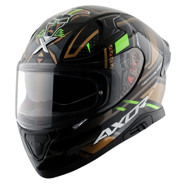 AXOR APEX TIKI GLOSS BLACK GOLD HELMET