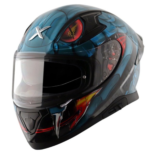 AXOR APEX VENOMOUS GLOSS BLACK BLUE HELMET