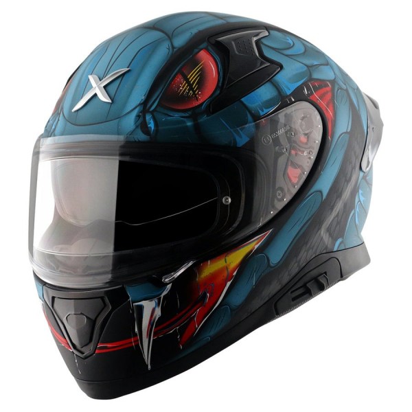 AXOR APEX VENOMOUS DULL BLACK BLUE HELMET