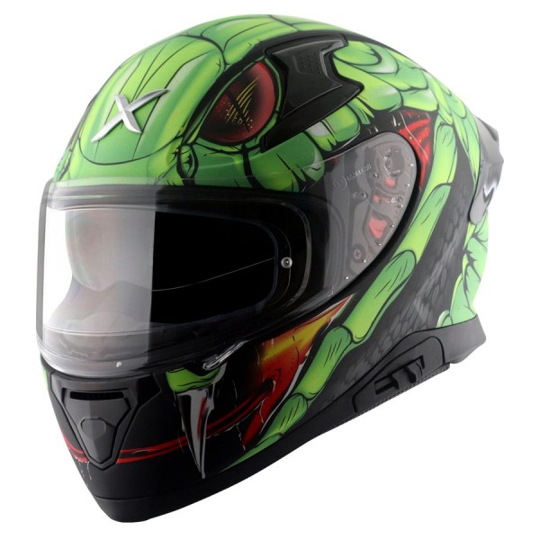 AXOR APEX VENOMOUS DULL BLACK NEON GREEN HELMET