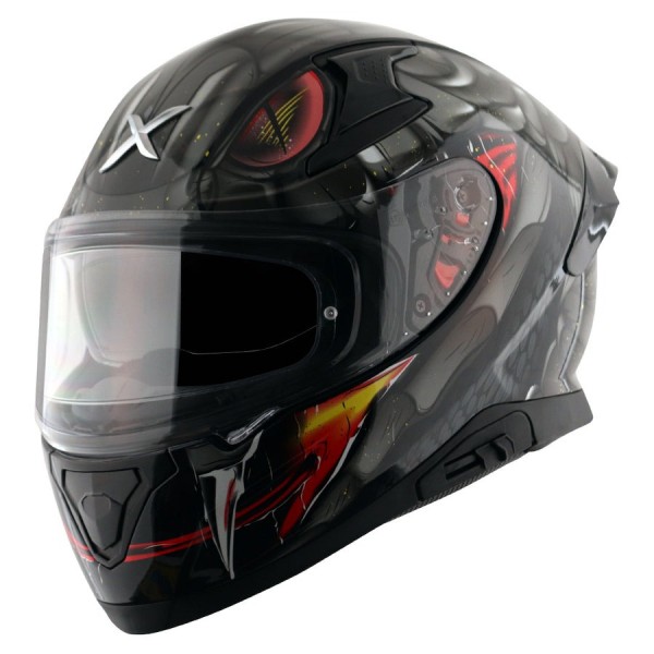 AXOR APEX VENOMOUS GLOSS BLACK GREY HELMET