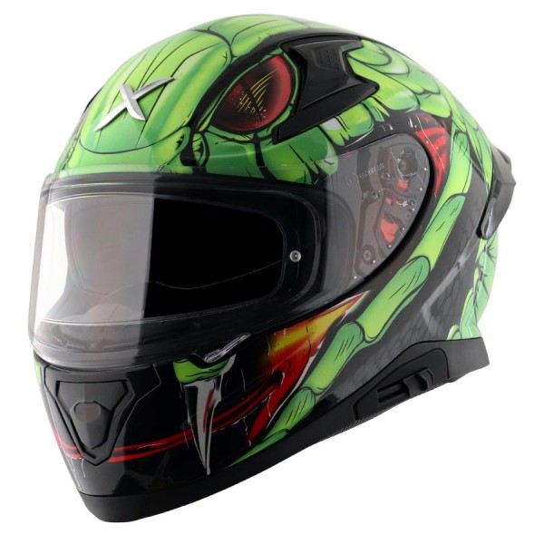 AXOR APEX VENOMOUS GLOSS BLACK NEON GREEN HELMET