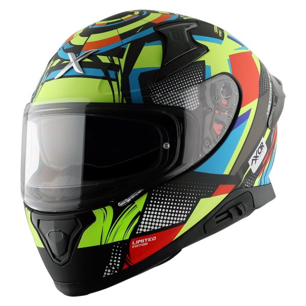 AXOR APEX VIVID DULL BLACK NEON YELLOW HELMET