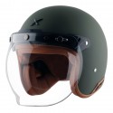 AXOR RETRO JET DULL BATTLE GREEN HELMET