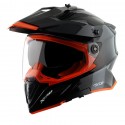 AXOR X-CROSS DUAL VISOR GLOSS BLACK ORANGE HELMET