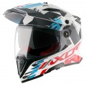 AXOR X-CROSS X1 DUAL VISOR GLOSS WHITE RED HELMET