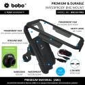 BOBO BM11H PRO Fully Waterproof Bike Phone Holder with Vibration Controller (with Fast 15W Wireless Charger & USB-C Input/Output Port) Motorcycle Mobile Mount