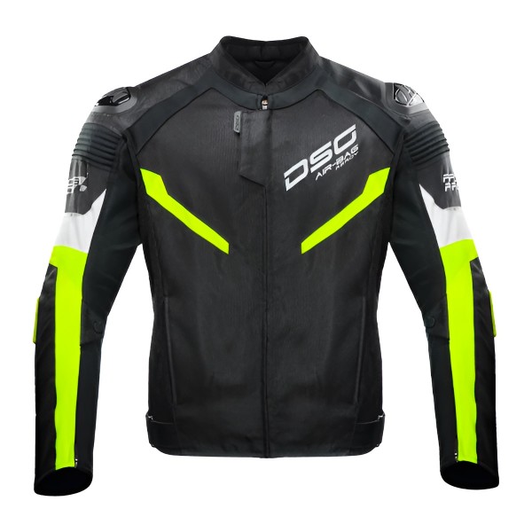 DSG RACE PRO V2 RIDING JACKET BLACK YELLOW FLUO