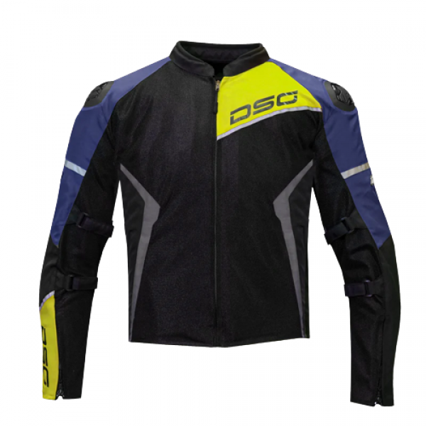 DSG APEX AIR-FLOW RIDING JACKET BLUE GREY YELLOW FLUO