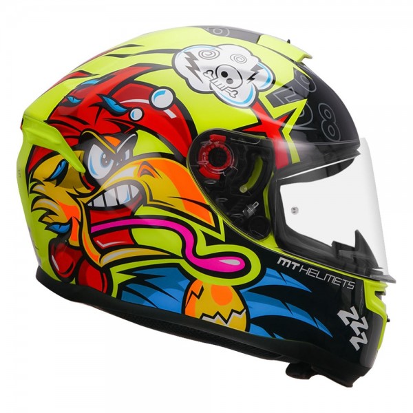 MT HUMMER BRAAP GLOSS FLUORESCENT YELLOW HELMET