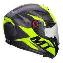 MT HUMMER BRAVE MATT FLUORESCENT YELLOW HELMET