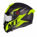 MT HUMMER BRAVE MATT FLUORESCENT YELLOW HELMET