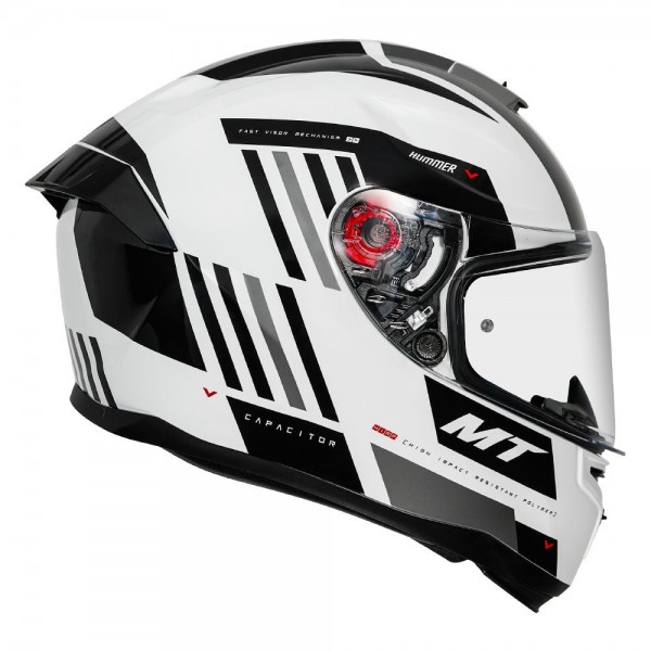 MT HUMMER CAPACITOR GLOSS WHITE HELMET