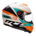 MT HUMMER QUO GLOSS WHITE ORANGE HELMET