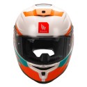 MT HUMMER QUO GLOSS WHITE ORANGE HELMET