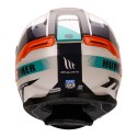 MT HUMMER QUO GLOSS WHITE ORANGE HELMET