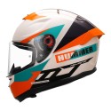 MT HUMMER QUO GLOSS WHITE ORANGE HELMET