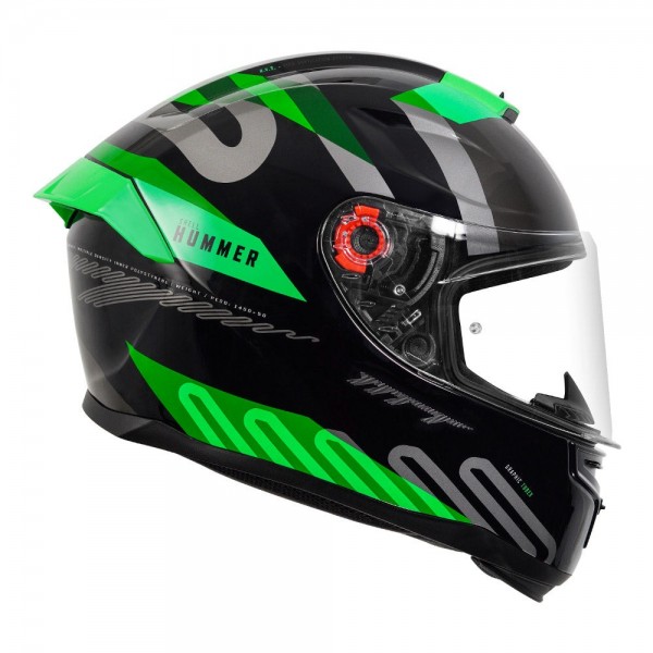 MT HUMMER TUBEX GLOSS FLUORESCENT GREEN HELMET