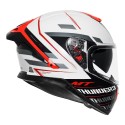 MT THUNDER3 PRO DAMER GLOSS RED WHITE HELMET