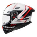 MT THUNDER3 PRO DAMER GLOSS RED WHITE HELMET