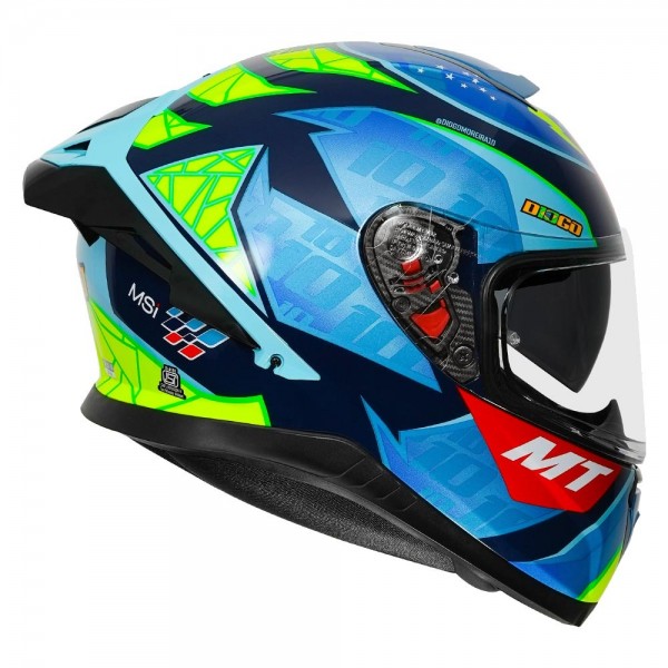 MT THUNDER3 PRO DIOGO MOREIRA GLOSS BLUE GREEN HELMET