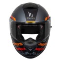 MT THUNDER3 PRO DAMER MATT BLACK RED HELMET