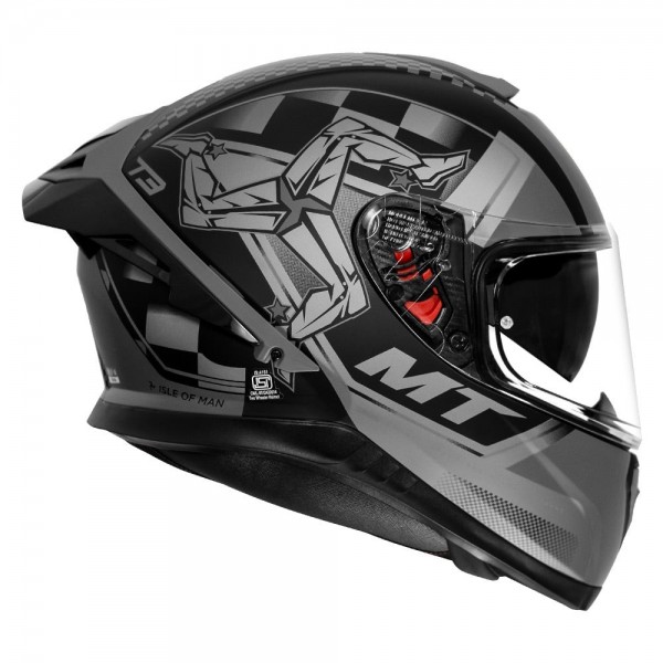 MT THUNDER3 PRO ISLE OF MAN MATT GREY HELMET