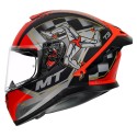 MT THUNDER3 PRO ISLE OF MAN MATT RED HELMET