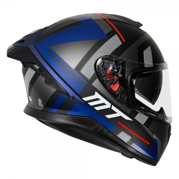 MT THUNDER3 PRO PULSION MATT BLUE GREY HELMET