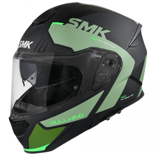 SMK GULLWING KRESTO GLOSS BLACK GREEN (GL288) HELMET 