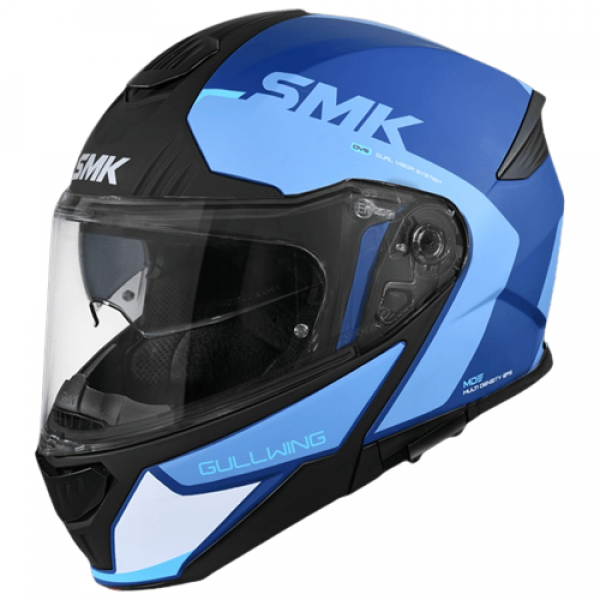 SMK GULLWING KRESTO MATT BLUE WHITE (MA551) HELMET