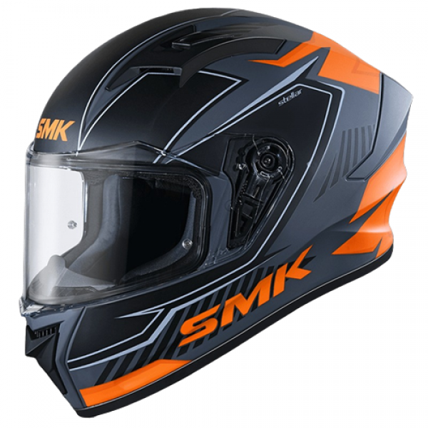 SMK STELLAR ADOX GLOSS GREY BLACK ORANGE (GL672) HELMET